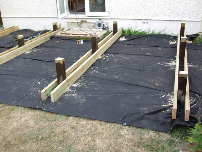 Decking before