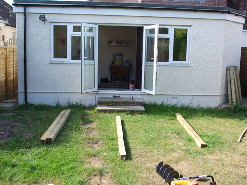 Decking before